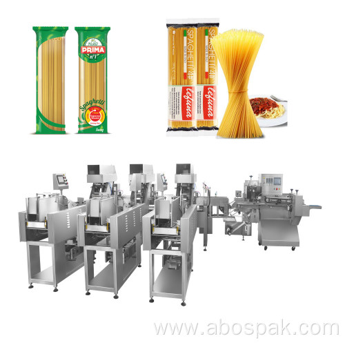 Automatic spaghetti filling weighing plastic packing machine